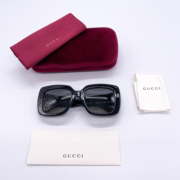 NEW GUCCI GG0141SN 001 SQUARE WOMEN SUNGLASSES GUCCI - Picture 12 of 13